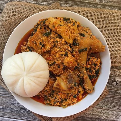 Egusi Soup with Semo